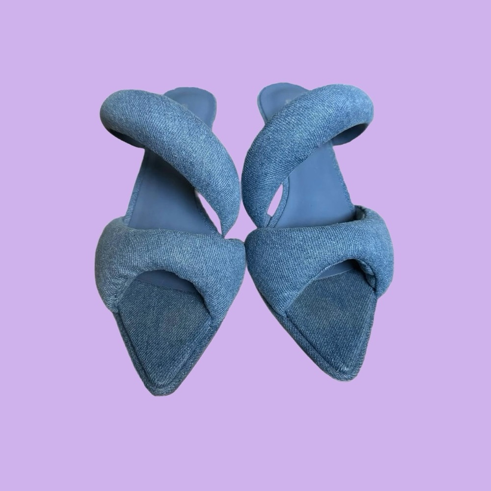 🍒 JW PEI - fun denim kitten heels